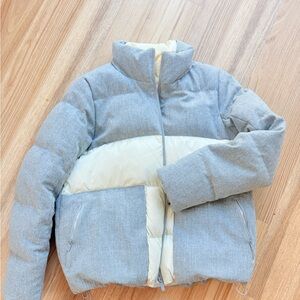 lululemon athletica Gray and Cream Bomber Jacket